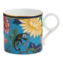 Wedgwood Taza Wonderlust 280 Ml Sapphire Garden (4 Unidades) Con Franjas de Oro de 22 Quilates
